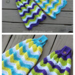 Chevron Kitchen Hanging Towel Free Crochet Pattern